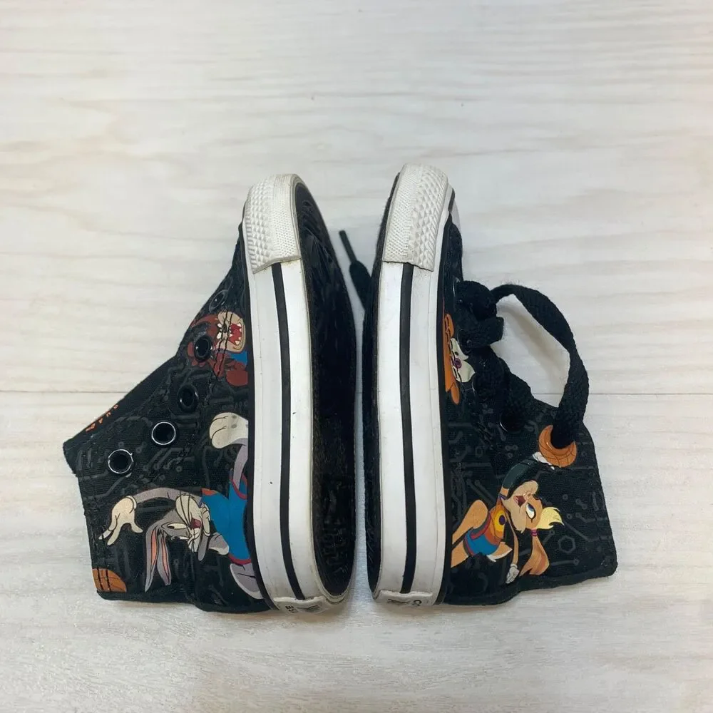 Converse All Star‎ Hi Top Canvas Sneakers Space Jam Tune Squad Toddler Size 4